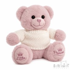 TB320-DP: 20cm Dusty Pink Teddy Bear w/Sweater